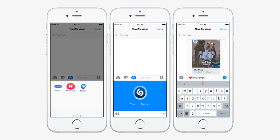 Shazam ב- iMessage